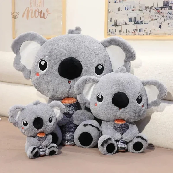 peluche-koala-qui-caline-son-bois-1 Peluche koala câlin avec son bois naturel