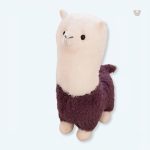 Peluche alpaga violet douce et câline pour enfant