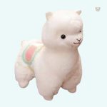 Peluche lama blanc doux pour enfant