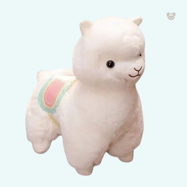 peluche-lama-blanc-doux-calin-enfant-chambre-deco-1 Peluche lama blanc doux pour enfant