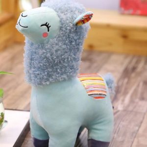 Lama doux en peluche aux couleurs arc-en-ciel