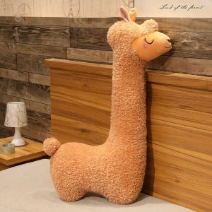 Peluche douce représentant un lama, parfaite pour la décoration enfantine