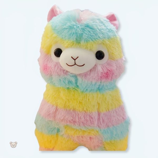 peluche-lama-multicolore-doux-enfant-chambre-deco-1 Peluche lama multicolore douce pour enfant
