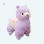 Peluche lama violet doux pour câlins d'enfants