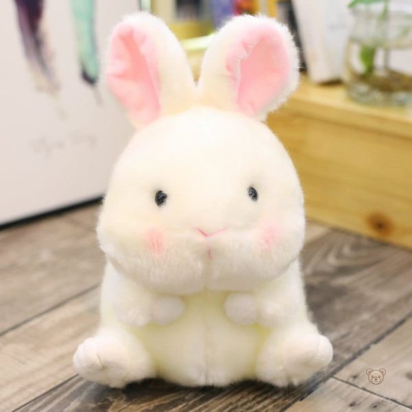 Lapin en peluche tendre, compagnon idéal pour les bébés