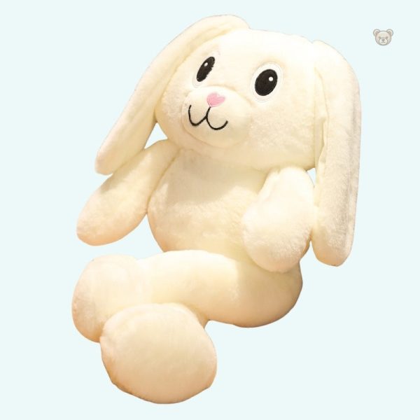 peluche-lapin-blanc-bebe-1 Peluche lapin blanc pour bébé, douce et câline