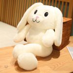 Jouet en peluche lapin blanc, idéal pour Pâques
