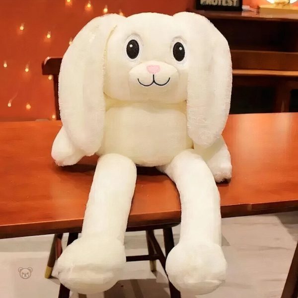 Lapin en peluche blanc, compagnon de jeu pour enfants