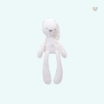 Peluche lapin blanc et rose douce pour enfant
