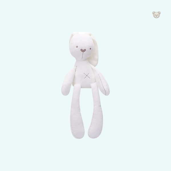 peluche-lapin-blanc-rose-calin-doux-enfant-deco-chambre-1 Peluche lapin blanc et rose douce pour enfant