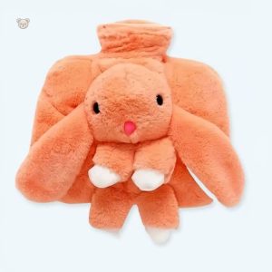 Peluche lapin bouillotte douce pour un hiver chaleureux