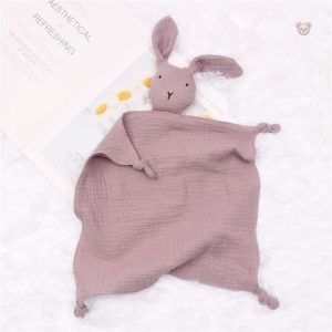 Peluche lapin en mousseline idéale pour Pâques