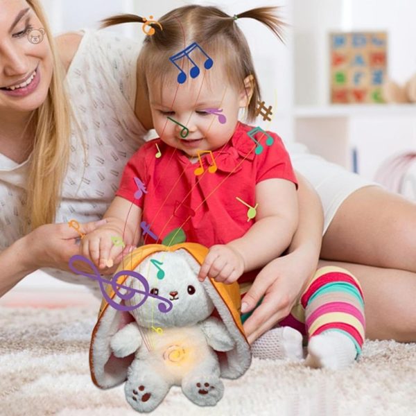 Peluche carotte avec mélodie douce pour endormir bébé