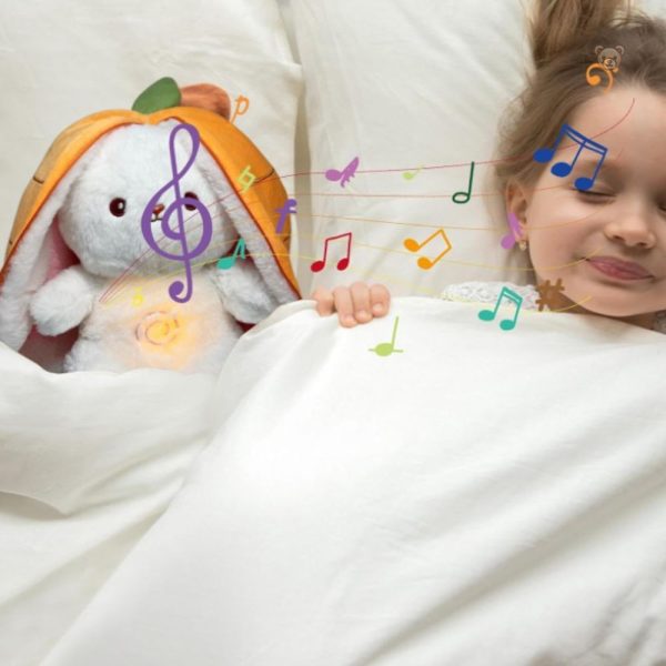 Peluche lapin carotte, idéale pour calmer les enfants