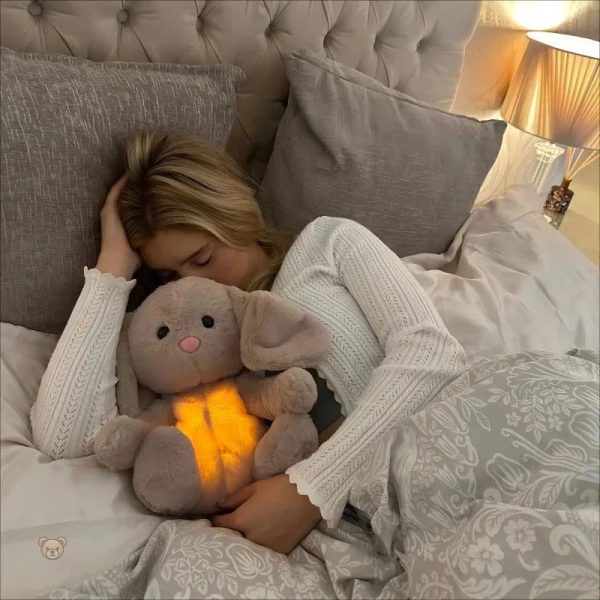 Doudou relaxant en forme de lapin pour enfants