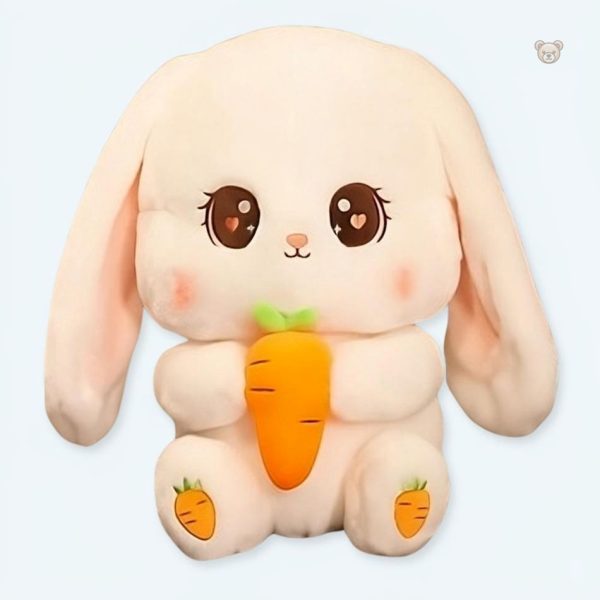 peluche-lapin-doux-calin-enfant-carotte-amusante-1 Peluche lapin doux câlin pour enfants