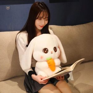 Peluche amusante en forme de lapin et carotte