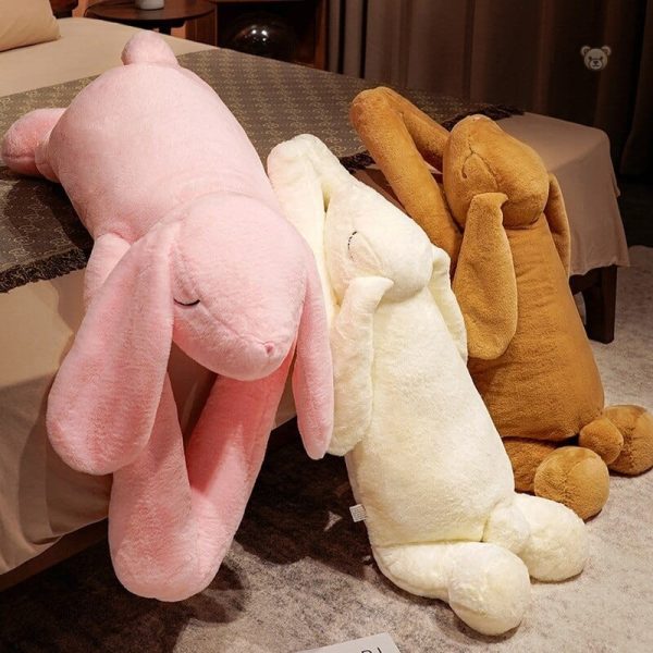 peluche-lapin-endormi-1 Peluche lapin endormi douce et câline