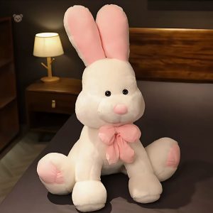 Peluche de Pâques en forme de lapin blanc pour enfants