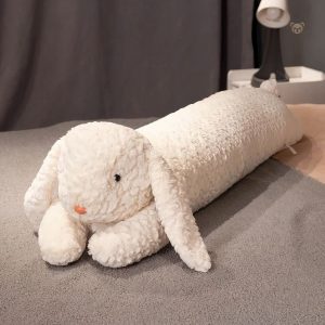 Coussin peluche lapin, parfait pour Pâques et câlins