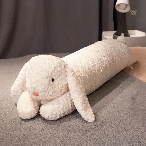 Coussin peluche lapin, parfait pour Pâques et câlins