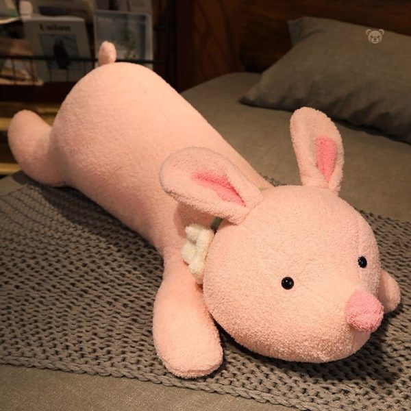 peluche-lapin-geant-tout-rose-1 Peluche lapin géant rose doux et câlin