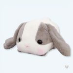 Peluche lapin gris doux et moelleux pour câlins d'enfants