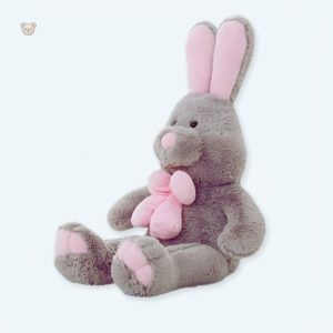 Peluche lapin gris géante douce pour enfants