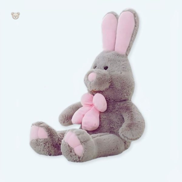 peluche-lapin-gris-geante-douce-caline-univers-enfant-1 Peluche lapin gris géante douce pour enfants