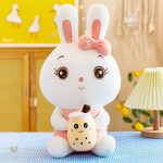Peluche lapin kawaii doux pour enfants, thème bubble tea