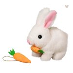 Lapin de Pâques électrique, doux au toucher pour les petits