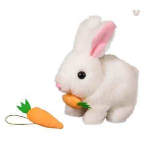 Lapin de Pâques électrique, doux au toucher pour les petits
