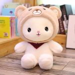 Lapin pelucheux, idéal pour câlins et aventures imaginaires