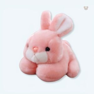 Peluche lapin rose doux pour câlins d'enfant