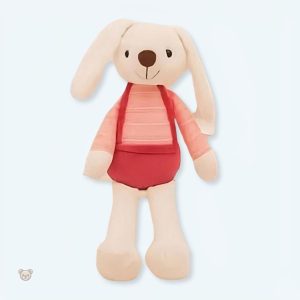 Peluche lapin rose douce pour enfants