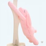 Peluche lapin rose géant douce et câline pour enfant