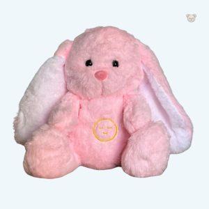 Peluche lapin rose veilleuse douce pour enfant