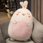 Peluche lapin squishmallow blanche avec grandes oreilles