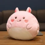 Peluche lapin squishmallow réchauffe main avec cœurs