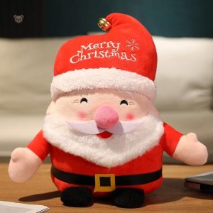 Jolie peluche Noël représentant le Père Noël traditionnel