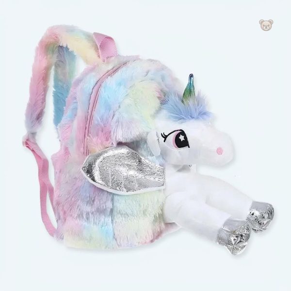 peluche-licorne-argente-sac-a-dos-magique-doux-enfant-1 Peluche licorne argentée douce pour enfants en sac à dos