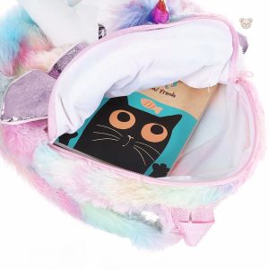 Sac à dos enfant avec peluche licorne, design ludique