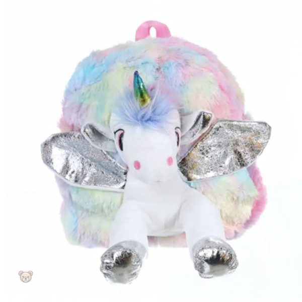 Licorne en peluche argentée, un compagnon doux et pratique