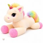 Peluche à thème licorne scintillante