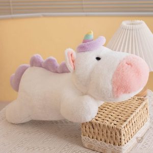 Peluche licorne blanche douce à câlins