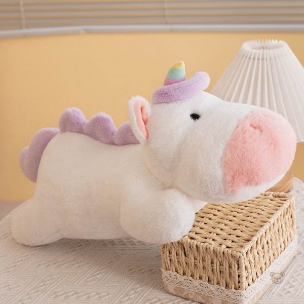 peluche-licorne-blanche-a-calins-1 Peluche licorne blanche douce à câlins