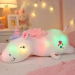 Peluche lumineuse en forme de licorne pour enfants