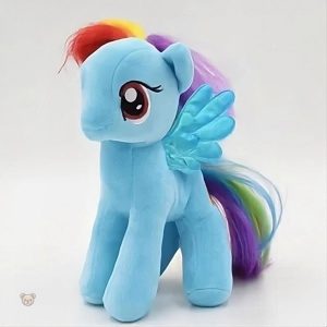 Licorne bleue en peluche, douce et magique pour les enfants