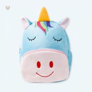 Peluche licorne bleue douce et câline pour enfant