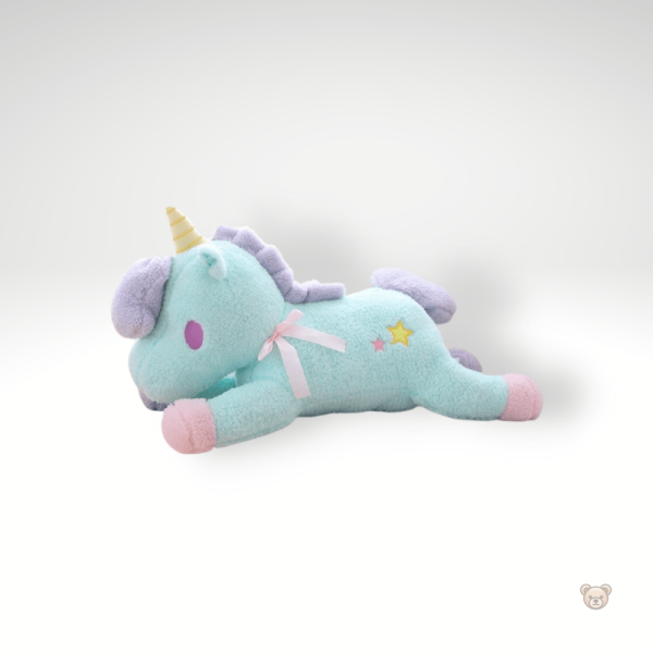 Licorne en peluche, teintes douces et attrayantes